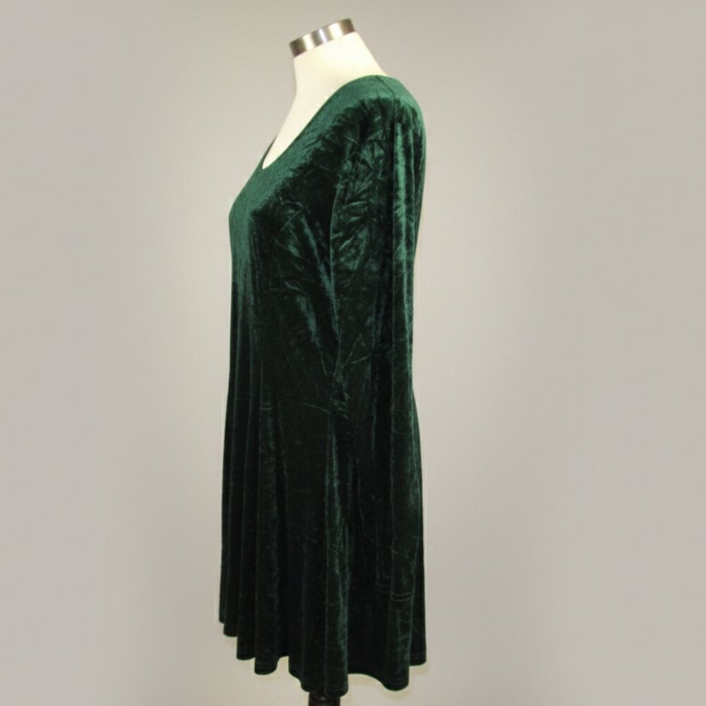 The Pyramid Collection Emerald Green Velvet Dress Whimsigoth Forest Fairy Large - Picture 6 of 9